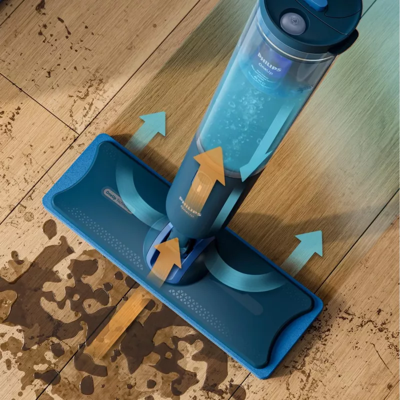 Electric mop Philips XV3101/01 Battery Wet Bagless Blue 1.2 Ah