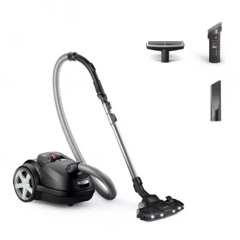 Cylinder vacuum Philips 8000 series XD8122/10 — 900 W, 4 L dust bag, HEPA filter, black