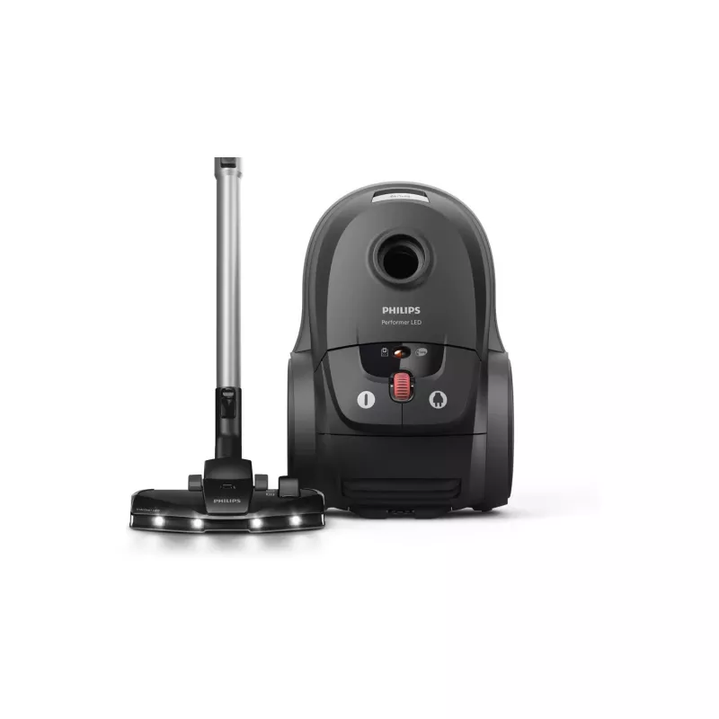 Cylinder vacuum Philips 8000 series XD8122/10 — 900 W, 4 L dust bag, HEPA filter, black