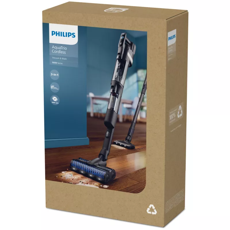 Philips 9000 Series XW9463/11 stick vacuum/electric broom 2-in-1 stick vacuum Battery Dry&wet Bagless 150 W Black