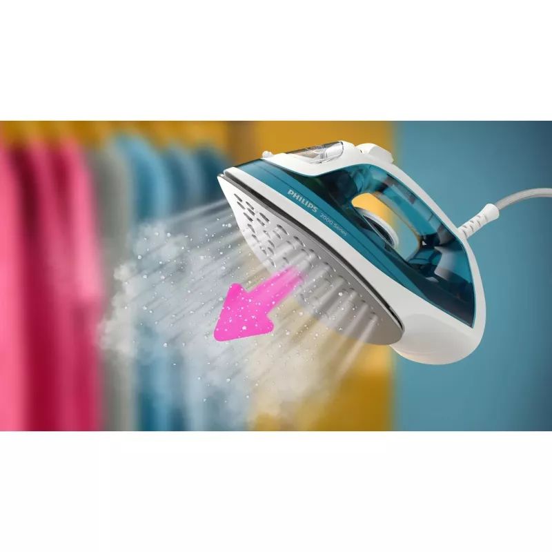 Steam iron Philips DST2010/90 — 2000 W, 0.25 L water tank, non-stick soleplate, 1.9 m cord