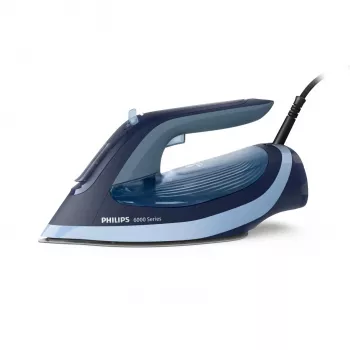 Steam iron Philips 6000 series DST6120/20 — 2600 W, SteamGlide Plus soleplate, 190 g/min boost, 0.3 L water tank, 1.5 kg, Blue