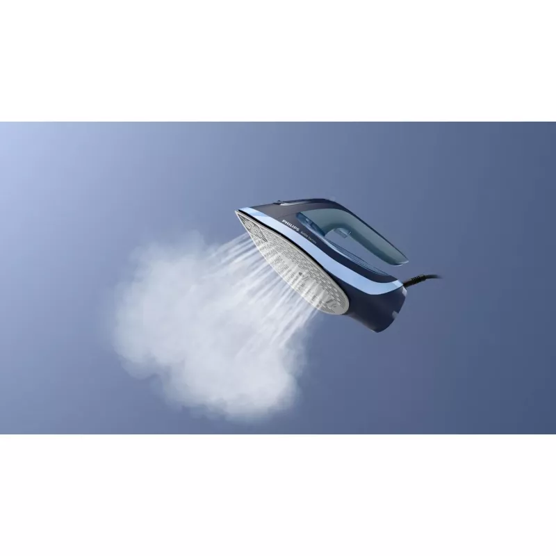 Steam iron Philips 6000 series DST6120/20 — 2600 W, SteamGlide Plus soleplate, 190 g/min boost, 0.3 L water tank, 1.5 kg, Blue