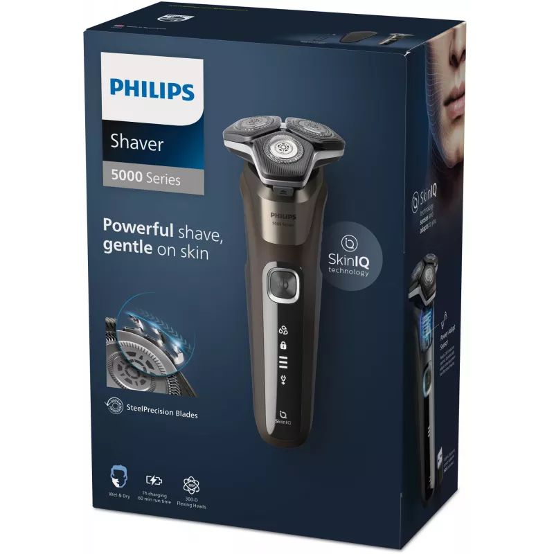 Philips SHAVER Series 5000 S5886/30 men's shaver Rotation shaver Trimmer Black, Brown