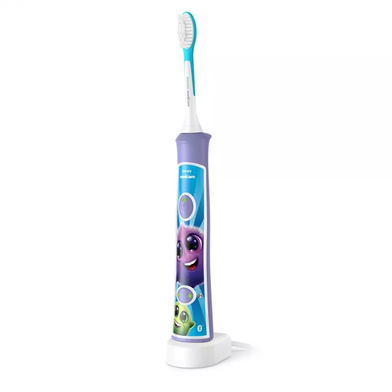 Sonic electric toothbrush Philips Sonicare For Kids HX6322/12 — built-in Li‑Ion battery, 1 handle, 2 brush heads, Daily Care mode