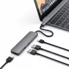 Satechi ST-CMAM laptop dock/port replicator USB 3.2 Gen 1 Type-C, HDMI, USB-A, USB-C, Grey, aluminium
