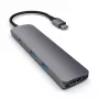 Satechi ST-CMAM laptop dock/port replicator USB 3.2 Gen 1 Type-C, HDMI, USB-A, USB-C, Grey, aluminium