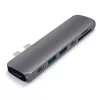 Satechi laptop dock/port replicator ST-CMBPM — USB 3.2 Gen 1 Type-C host, HDMI, USB-A, SD/MicroSD, Grey