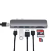 Satechi laptop dock/port replicator ST-CMBPM — USB 3.2 Gen 1 Type-C host, HDMI, USB-A, SD/MicroSD, Grey