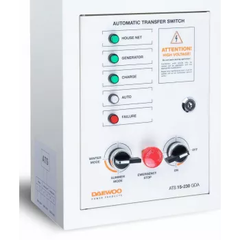 Automatic Transfer Switch DAEWOO ATS15-230GDA, 230 V, 50 Hz, wall-mounted, stainless steel, 5 kg