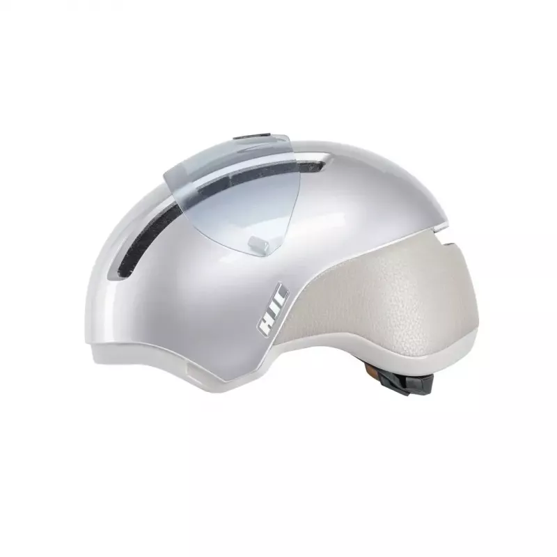 Cycling helmet HJC CALIDO PLUS L, Pearl Greyish Silver, in-mold, 58–63 cm, 350 g, magnetic visor