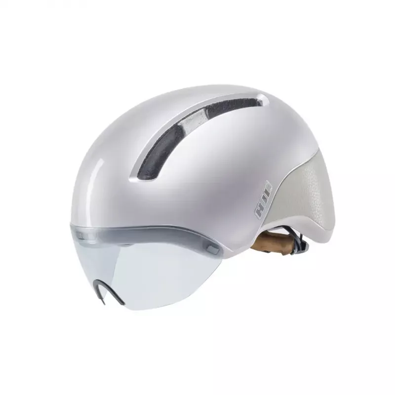 Cycling helmet HJC CALIDO PLUS L, Pearl Greyish Silver, in-mold, 58–63 cm, 350 g, magnetic visor