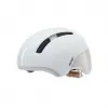 Cycling Helmet HJC Calido Plus, Size S (51–56 cm), In-mold, Magnetic Visor, 350 g, White/Grey