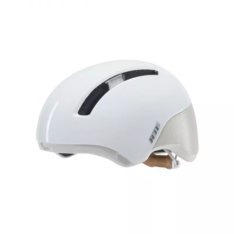 Cycling Helmet HJC Calido Plus, Size S (51–56 cm), In-mold, Magnetic Visor, 350 g, White/Grey