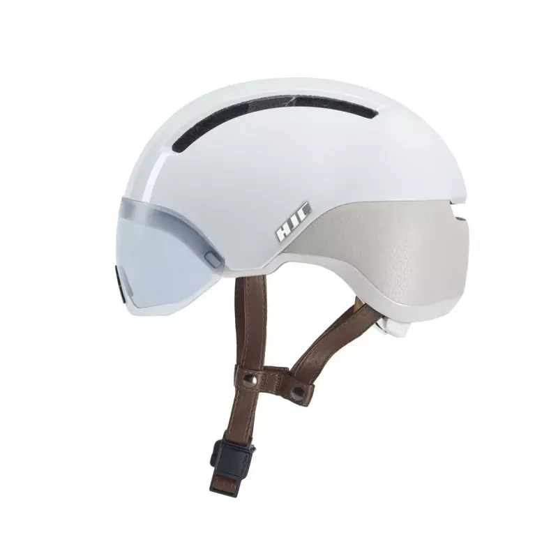 Cycling Helmet HJC CALIDO PLUS Size L — White/Grey, In-mold, 58–63 cm, 350 g, Magnetic Visor