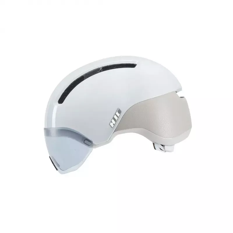 Cycling Helmet HJC CALIDO PLUS Size L — White/Grey, In-mold, 58–63 cm, 350 g, Magnetic Visor
