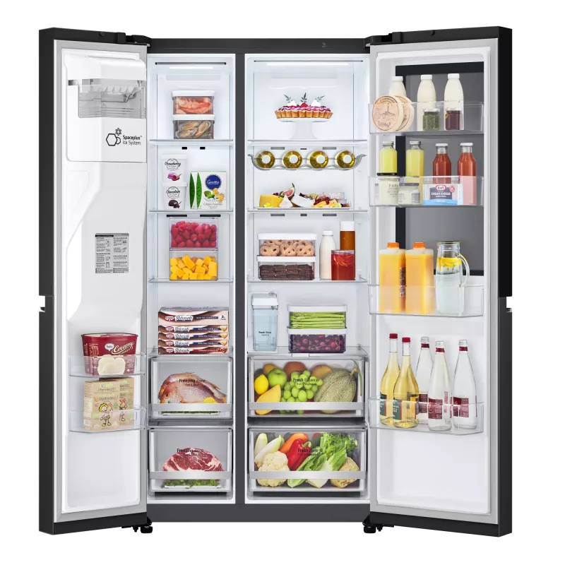 LG InstaView GSGV81EPLL side-by-side refrigerator Freestanding 635 L Black