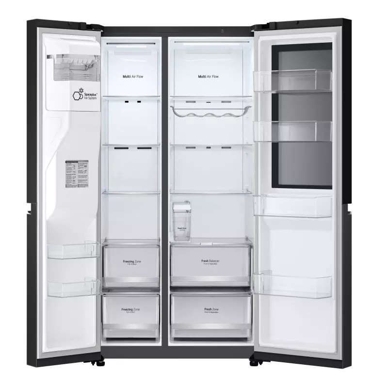 LG InstaView GSGV81EPLL side-by-side refrigerator Freestanding 635 L Black