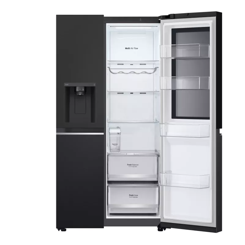 LG InstaView GSGV81EPLL side-by-side refrigerator Freestanding 635 L Black