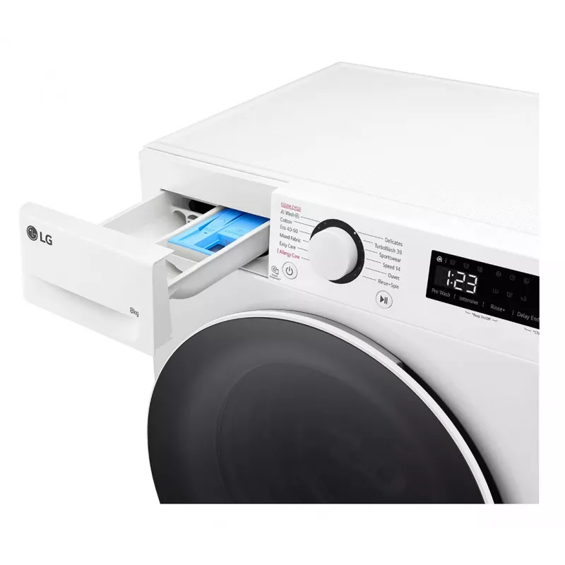 LG F2WR508S0W washing machine Front-load 8 kg 1160 RPM Black, White