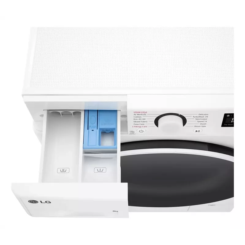 LG F2WR508S0W washing machine Front-load 8 kg 1160 RPM Black, White