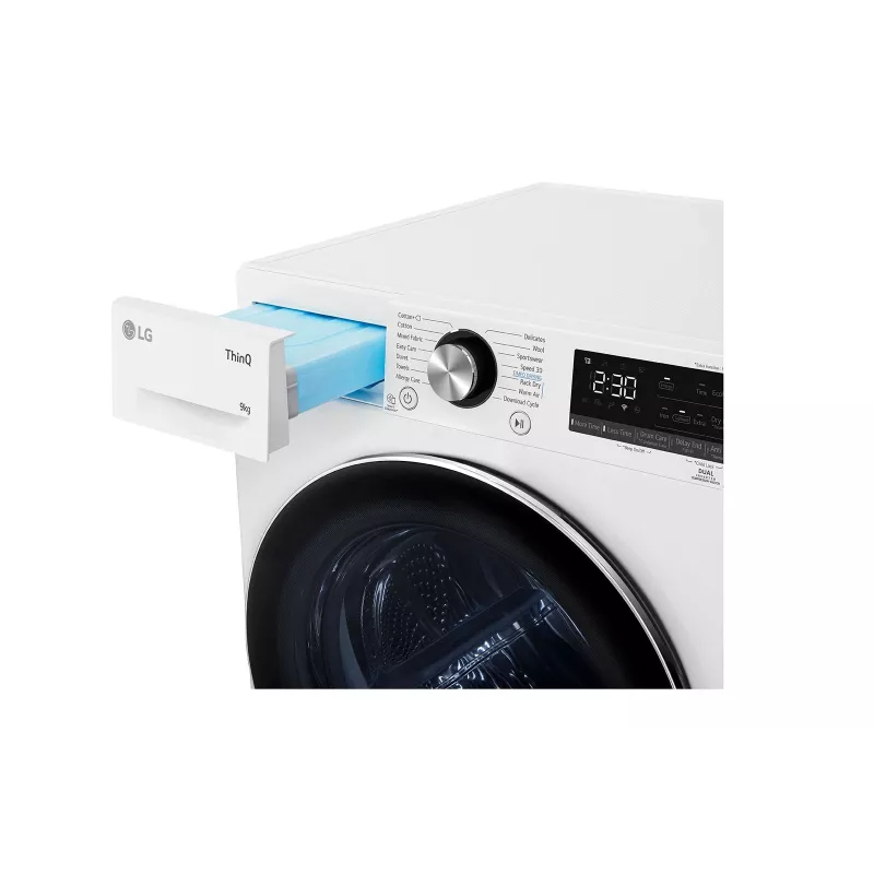 LG RH90V9AV2N tumble dryer Freestanding Front-load 9 kg White