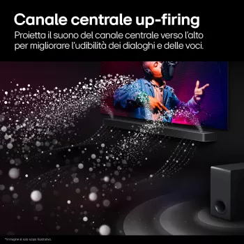 Soundbar LG S95TR 9.1.5 channels 810 W RMS with wireless 220 W subwoofer, Black