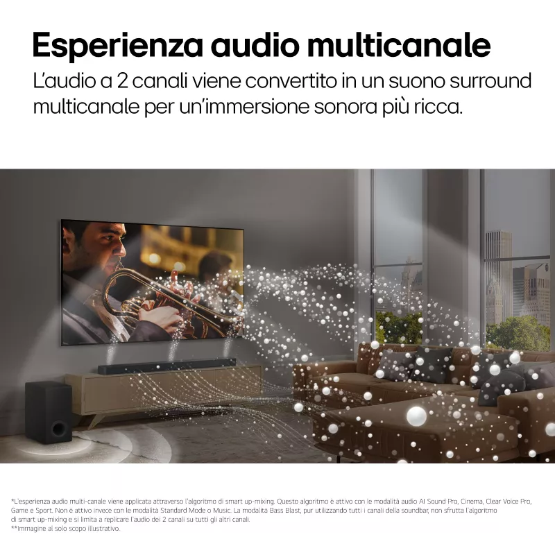 Soundbar LG S95TR 9.1.5 channels 810 W RMS with wireless 220 W subwoofer, Black