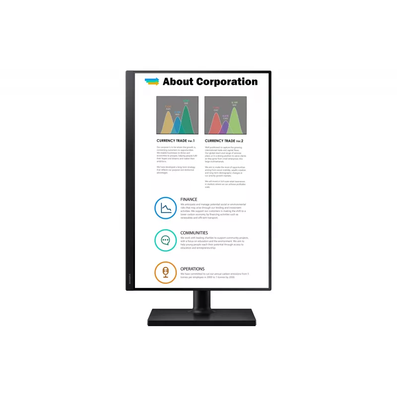 Samsung T45F computer monitor 61 cm (24 inch) 1920 x 1200 pixels WUXGA LCD Black