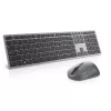 DELL Pro Plus Keyboard and Mouse - KM7321W - UK (QWERTY), Full-size (100%), Wireless, RF Wireless + Bluetooth, QWERTY, Grey, Titanium, Mouse included