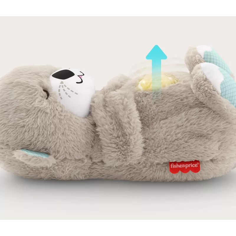 Fisher-Price Soothe 'n Snuggle Otter, Plush Baby Toy, Sound Machine with Breathing Motion