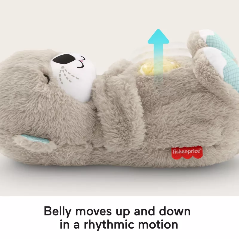 Fisher-Price Soothe 'n Snuggle Otter, Plush Baby Toy, Sound Machine with Breathing Motion