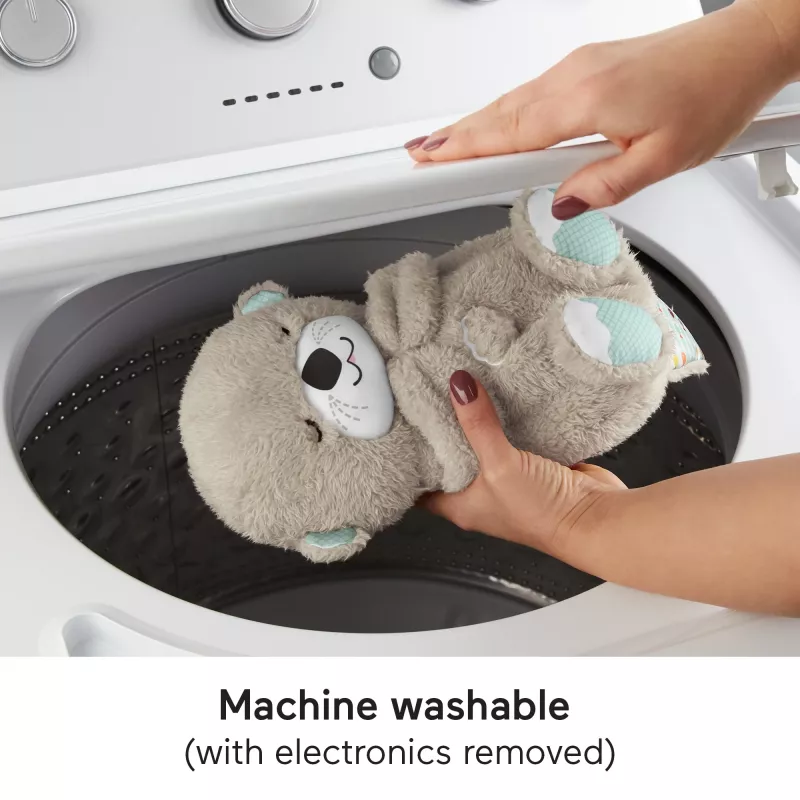 Fisher-Price Soothe 'n Snuggle Otter, Plush Baby Toy, Sound Machine with Breathing Motion
