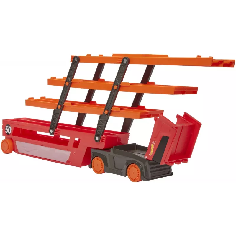 Hot Wheels City Mega Hauler with Storage for up to 50 1:64 scale cars ages 3 and older
