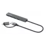 Manhattan USB-C & USB-A Combo Dock/Hub, Ports (4): USB-A (x4), 5 Gbps (USB 3.2 Gen1 aka USB 3.0), USB powered (no external power supply required), Cable 25cm