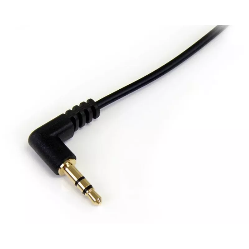 StarTech.com 3 ft Slim 3.5mm to Right Angle Stereo Audio Cable - M/M
