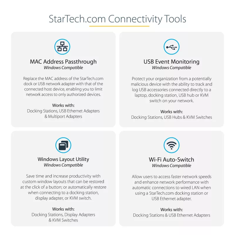StarTech.com Thunderbolt 3 Dock - Dual 4K 60Hz Monitor TB3 Laptop Docking Station with DisplayPort, HDMI & 1080p VGA - 85W Power Delivery & Charging - 2x USB-A, Ethernet - Mac & Windows