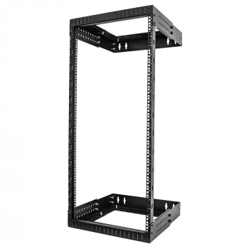 StarTech.com 24U 19 inch Wall Mount Network Rack - Adjustable Depth 12-20 inch 2 Post Open Frame Server Room Rack for AV/Data/ IT Communication/Computer Equipment/Switch w/Cage Nuts & Screws