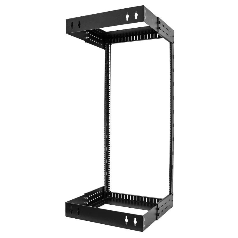 StarTech.com 24U 19 inch Wall Mount Network Rack - Adjustable Depth 12-20 inch 2 Post Open Frame Server Room Rack for AV/Data/ IT Communication/Computer Equipment/Switch w/Cage Nuts & Screws