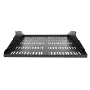 StarTech.com 2U Server Rack Shelf, Center Mounted Universal Vented Rackmount Cantilever Tray for 19 inch Network Equipment Rack, Heavy Duty Steel, 200lb Capacity, 20 inch Deep, Black
