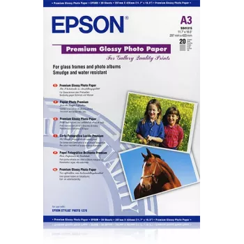 Epson Premium Glossy Photo Paper, DIN A3, 255g/m², 20 Sheets