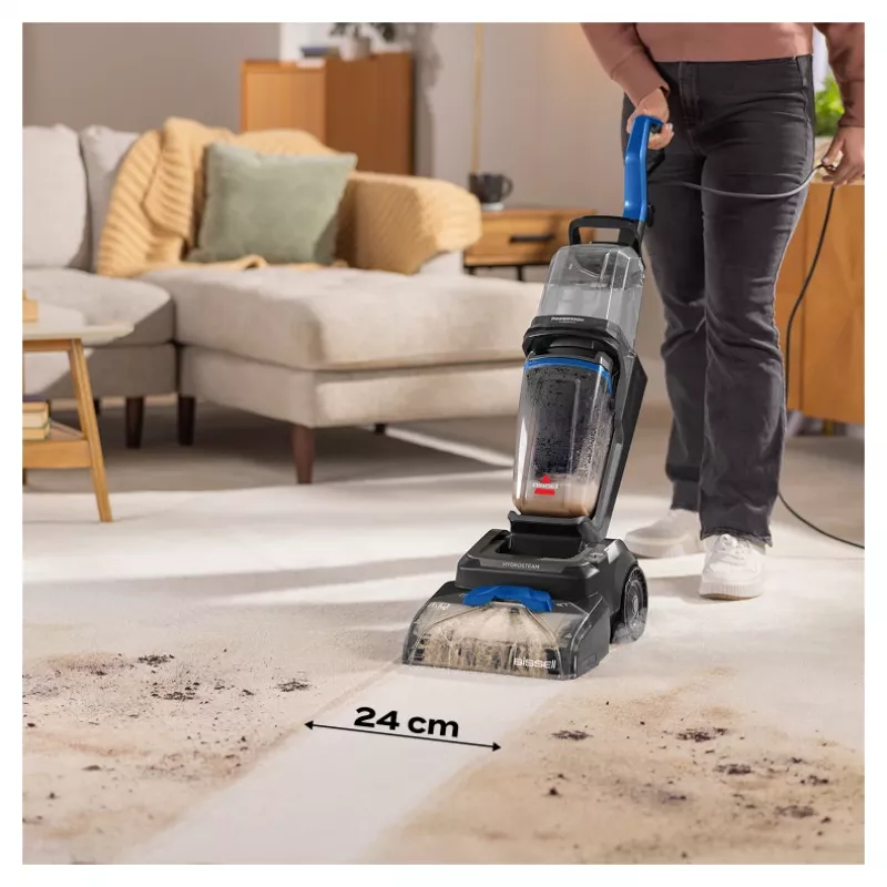 Bissell PowerWash HydroSteam carpet cleaning machine Walk-behind Deep Black, Blue, Titanium