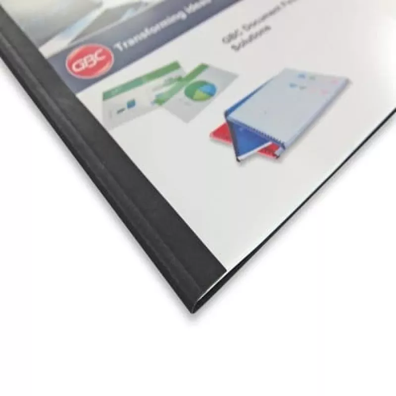 GBC LeatherGrain Thermal Binding Covers 3mm Black (100), A4, PVC, Blue, Transparent, Matt, 30 sheets, 3 mm