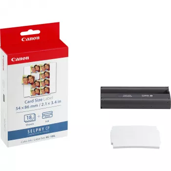 Label sheets Canon for Selphy CP series, white, 18 pcs, KC18IL, for dye-sublimation printers, 22 x 17.3 mm