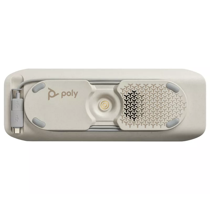 HP Poly Sync 40 USB-A USB-C Speakerphone, Silver, Windows 10, Windows 11, MacOS, 30 h, RoHS, Federal Communications Commission (FCC), CE, 38 mm