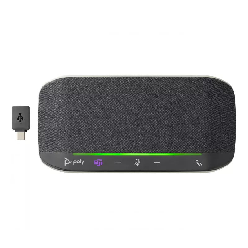HP Poly Sync 10 Microsoft Teams Certified Speakerphone, PC, Silver, 0.715 m, IP64, Windows 10, Windows 11, MacOS
