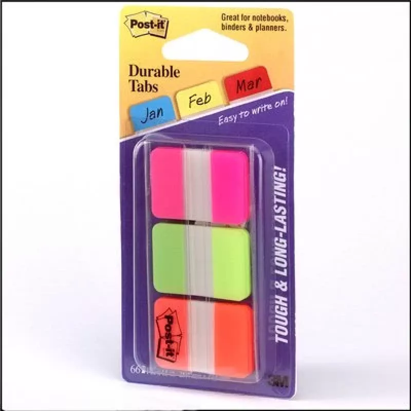3M 686-PGO tab index Blank tab index Green, Orange, Pink