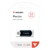 Verbatim Plectra USB-C Flash Drive Black 64GB, 64 GB, USB Type-C, 3.2 Gen 1 (3.1 Gen 1), 100 MB/s, Capless, Black