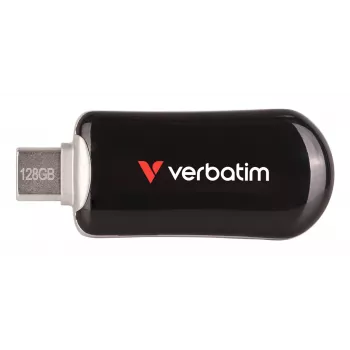Verbatim Plectra USB-C Flash Drive Black 128GB, 128 GB, USB Type-C, 3.2 Gen 1 (3.1 Gen 1), 100 MB/s, Capless, Black
