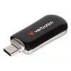 Verbatim Plectra USB-C Flash Drive Black 128GB, 128 GB, USB Type-C, 3.2 Gen 1 (3.1 Gen 1), 100 MB/s, Capless, Black